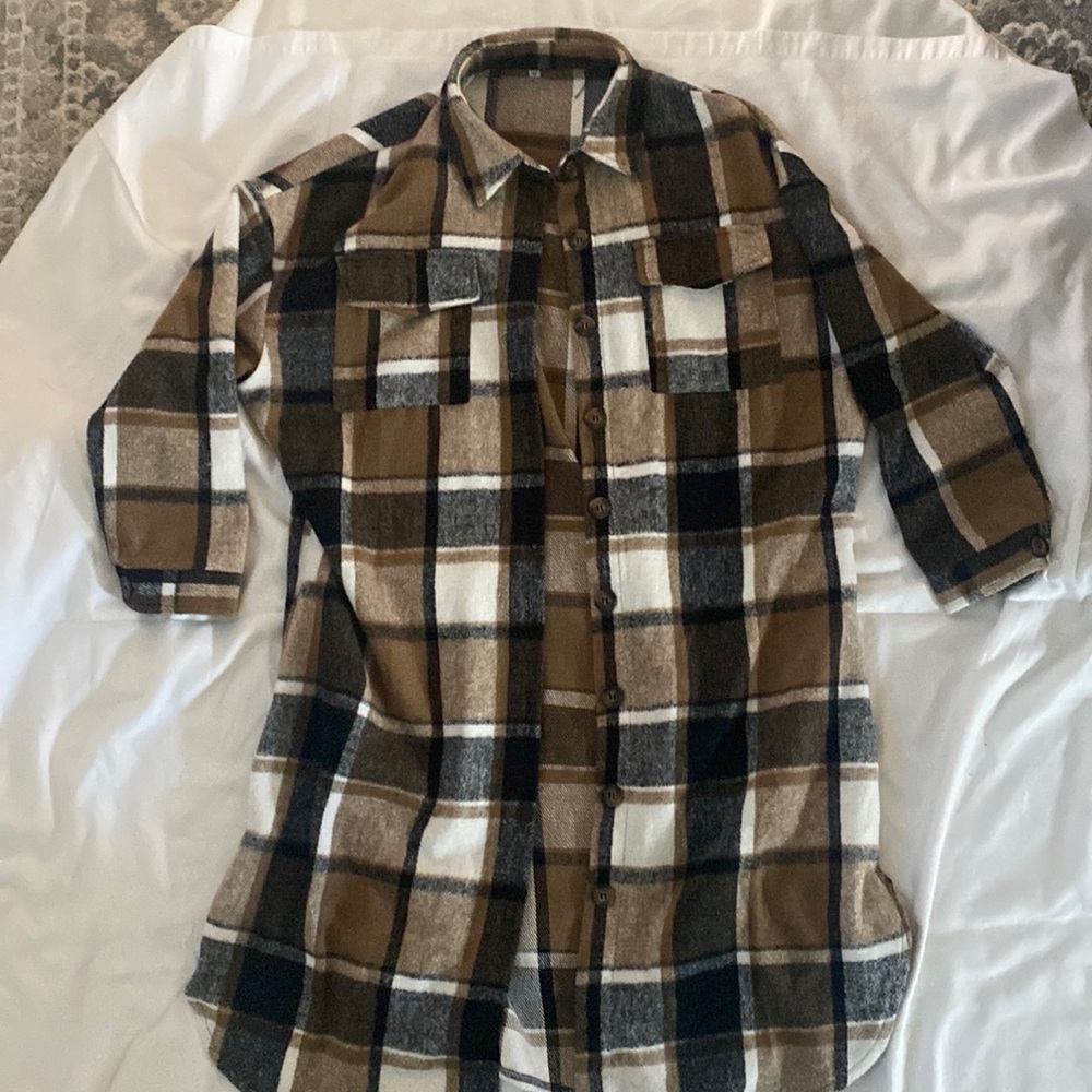 Long flannel viral jacket